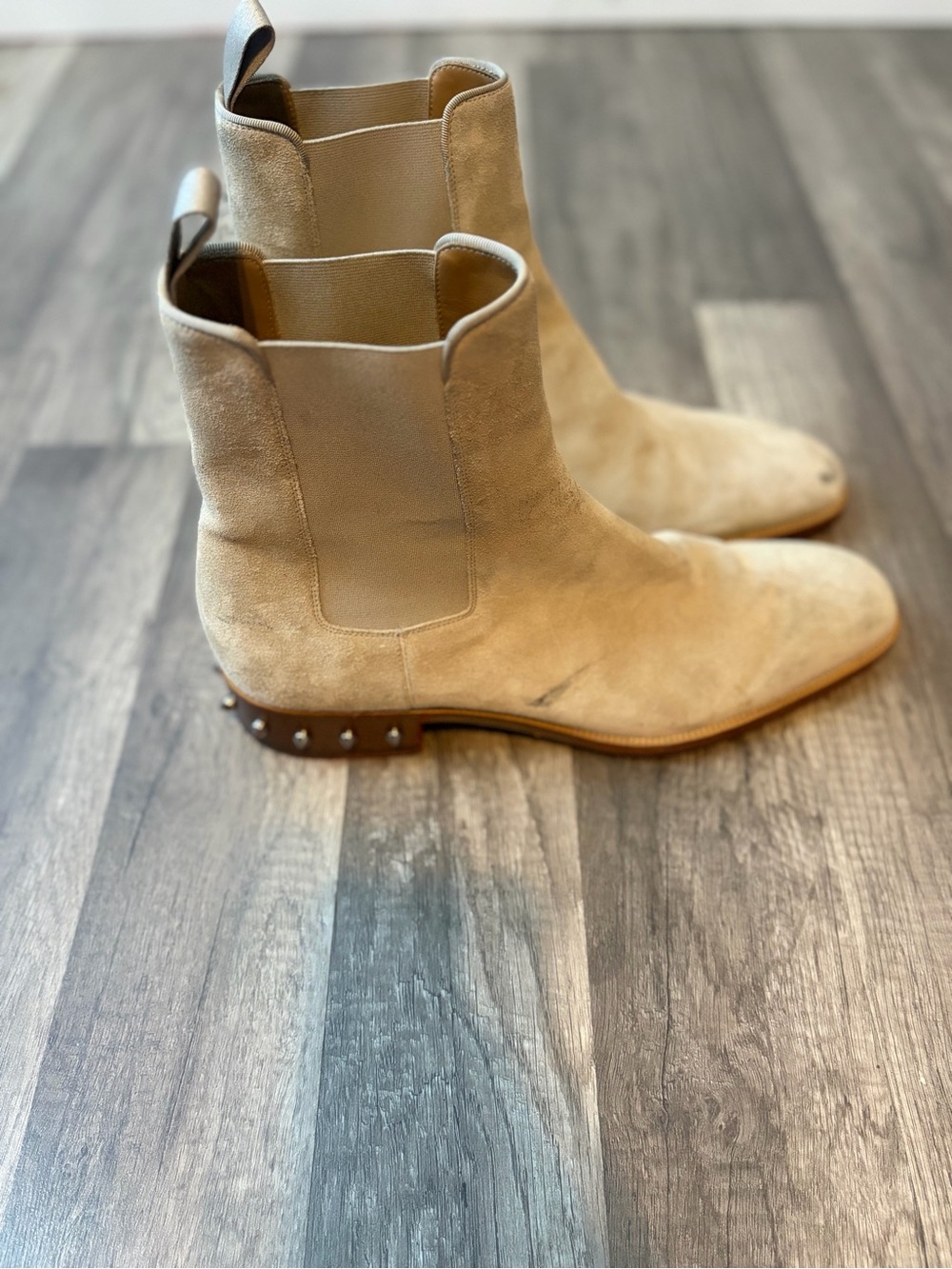 Suede Studded Accents Chelsea Boots - Picture 2 of 11